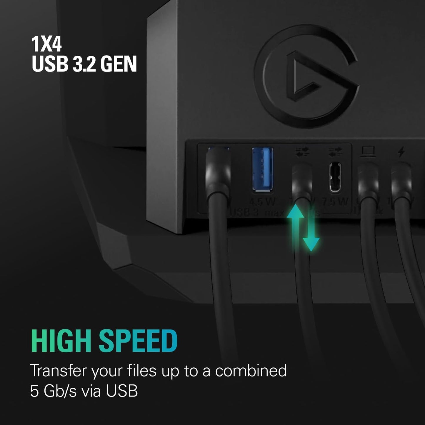 Elgato USB Hub – For Stream Deck +, 2 USB-C Ports/2 USB-A Ports, Power