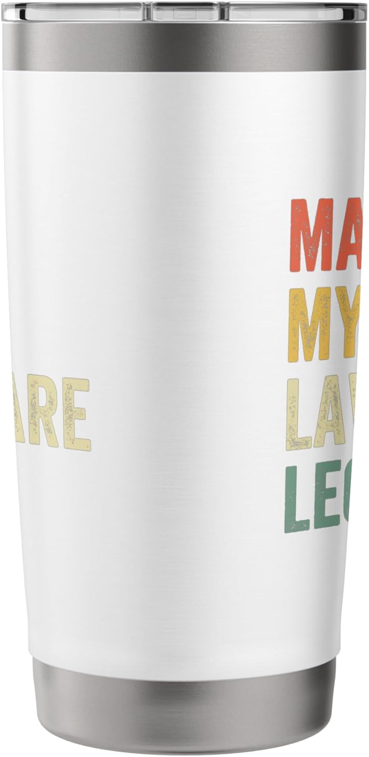 Man Myth Lawn Care Legend Mowing Gardener Dad Stainless Steel Insulated Tumbler