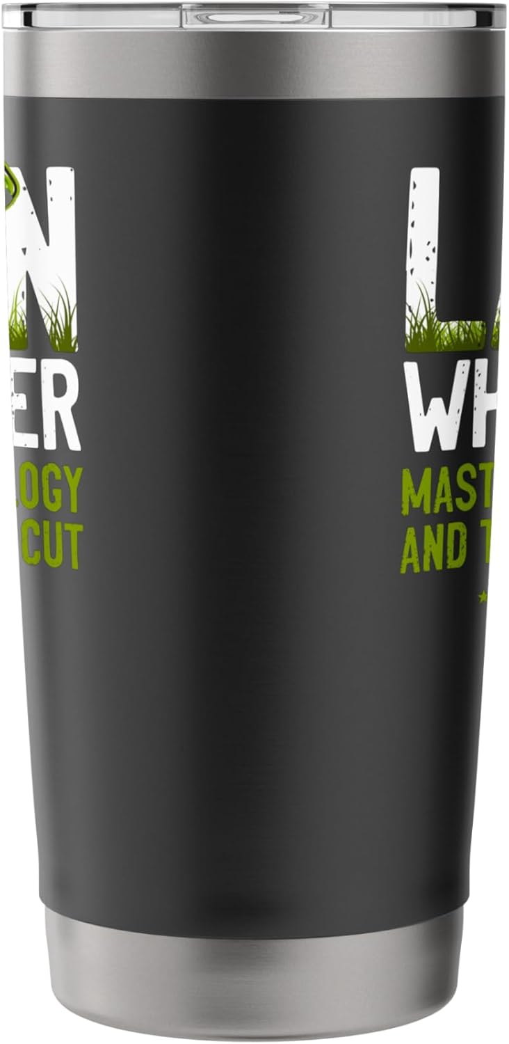 Lawn Mower Mowing Dad Father Landscaper Vintage Lawn Stainless Steel Insulated Tumbler