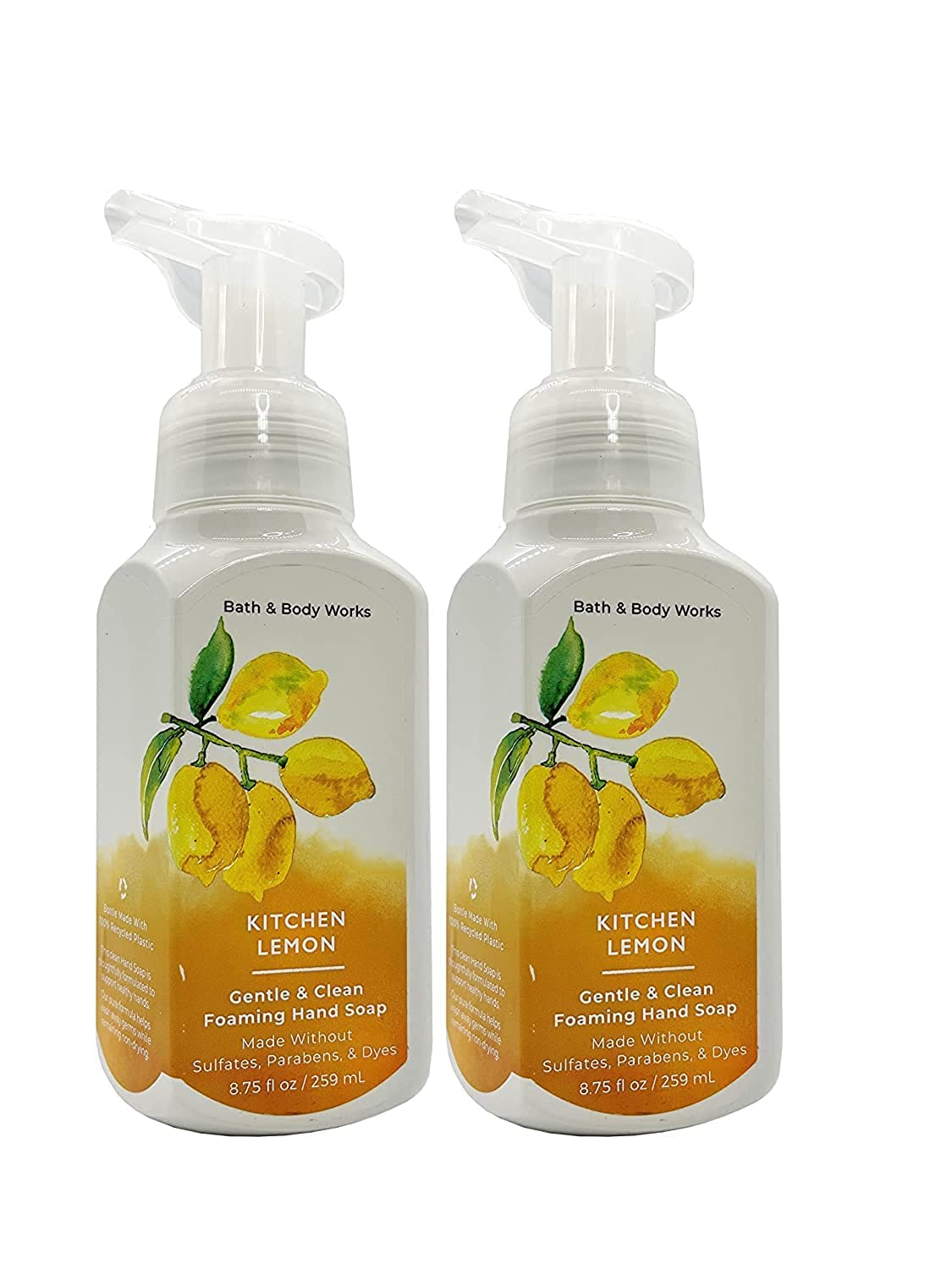 Bath and Body Works Kitchen Lemon Gentle Foaming Hand Soap (2 pack), 8