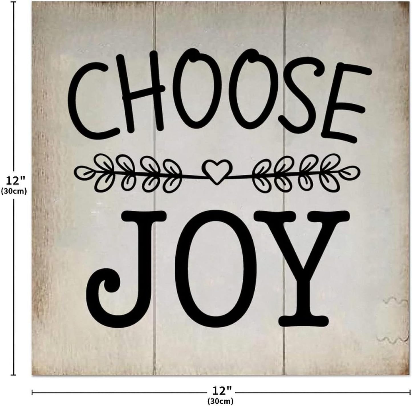 LITTLEGROVE SEEDS Vintage Bible Verse Wood Sign with Inspirational Quotes Choose Joy Sign Farmhouse Wall Art Rustic Wall Decor for Home Man Cave Door Porch Garden Party 12x12in