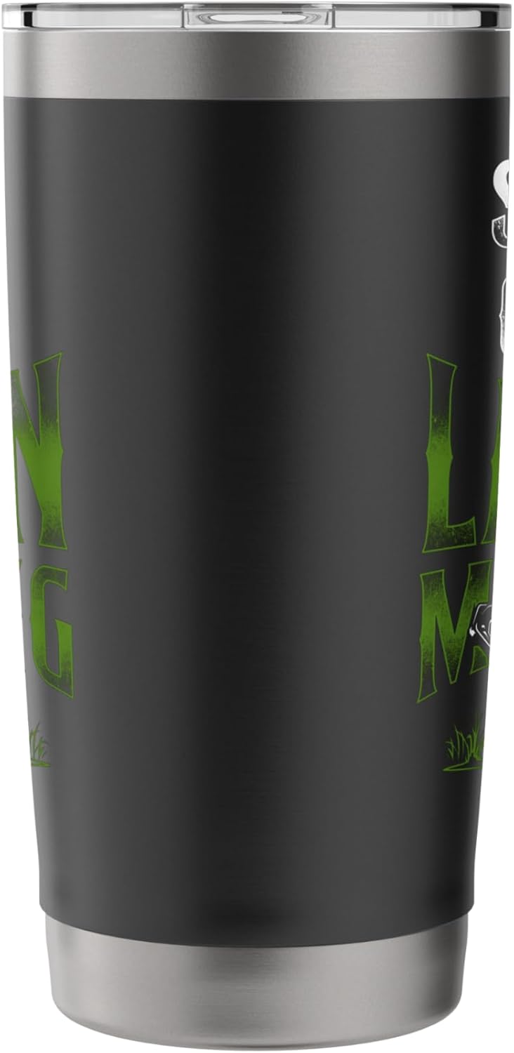 Lawn Mower Mowing Dad Father Landscaper Vintage Sorry. Cant. Stainless Steel Insulated Tumbler