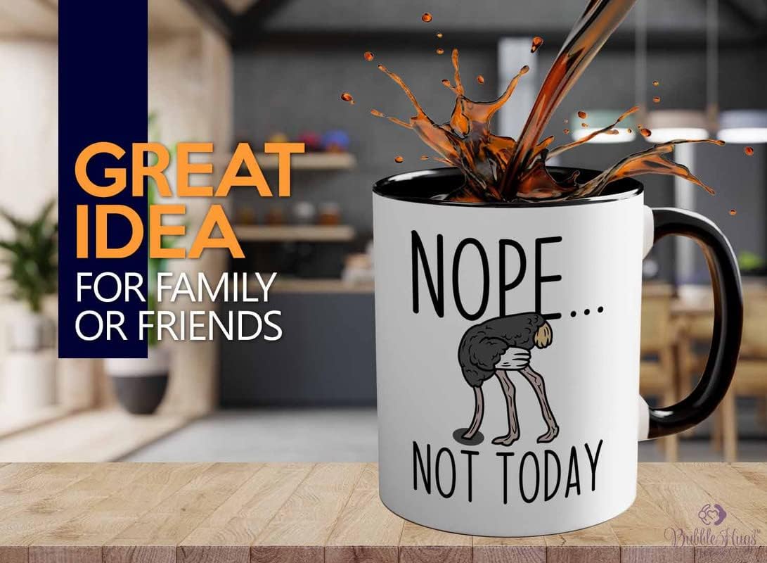 Bird Lover Two Tone Black Edition 11oz - Nope not Today - Hummingbird 