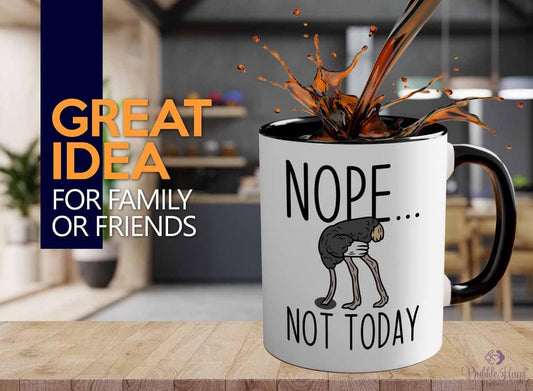 Bird Lover Two Tone Black Edition 11oz - Nope not Today - Hummingbird 