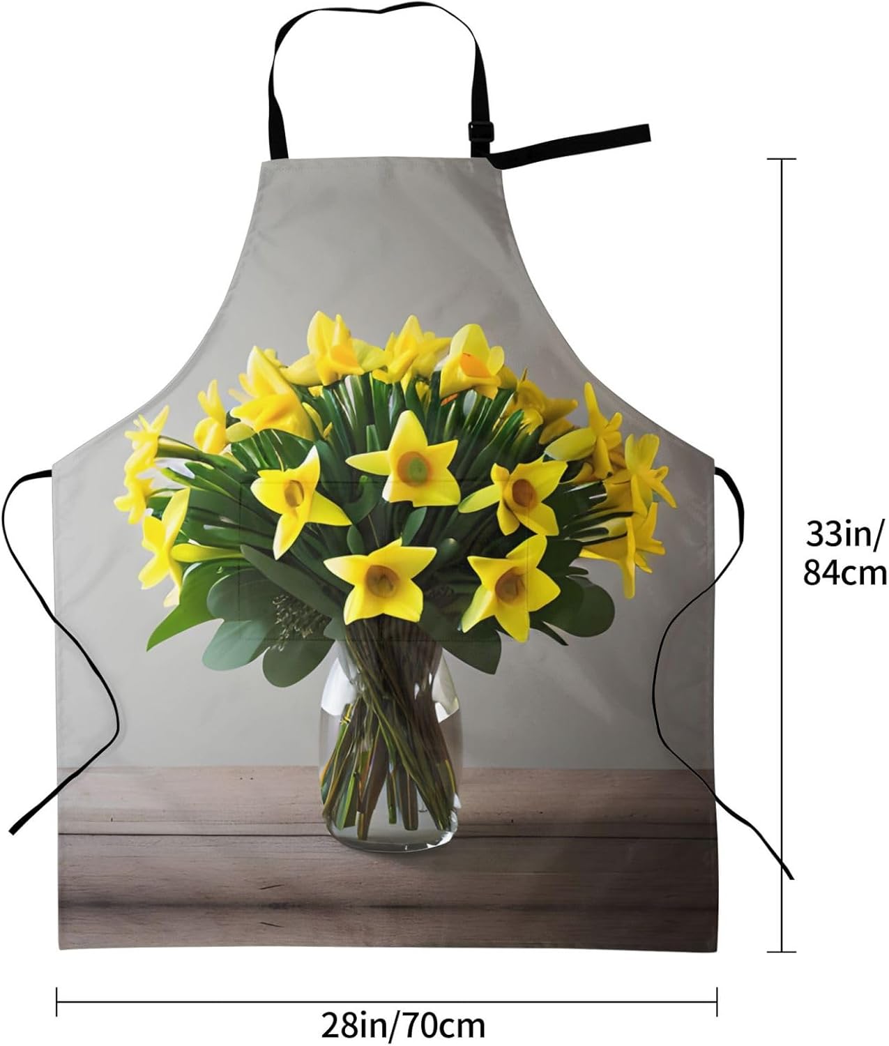 Bouquet of Daffodils 1 print Waterproof chef's apron with pocket apron for kitchen cooking baking barbecue and gardening