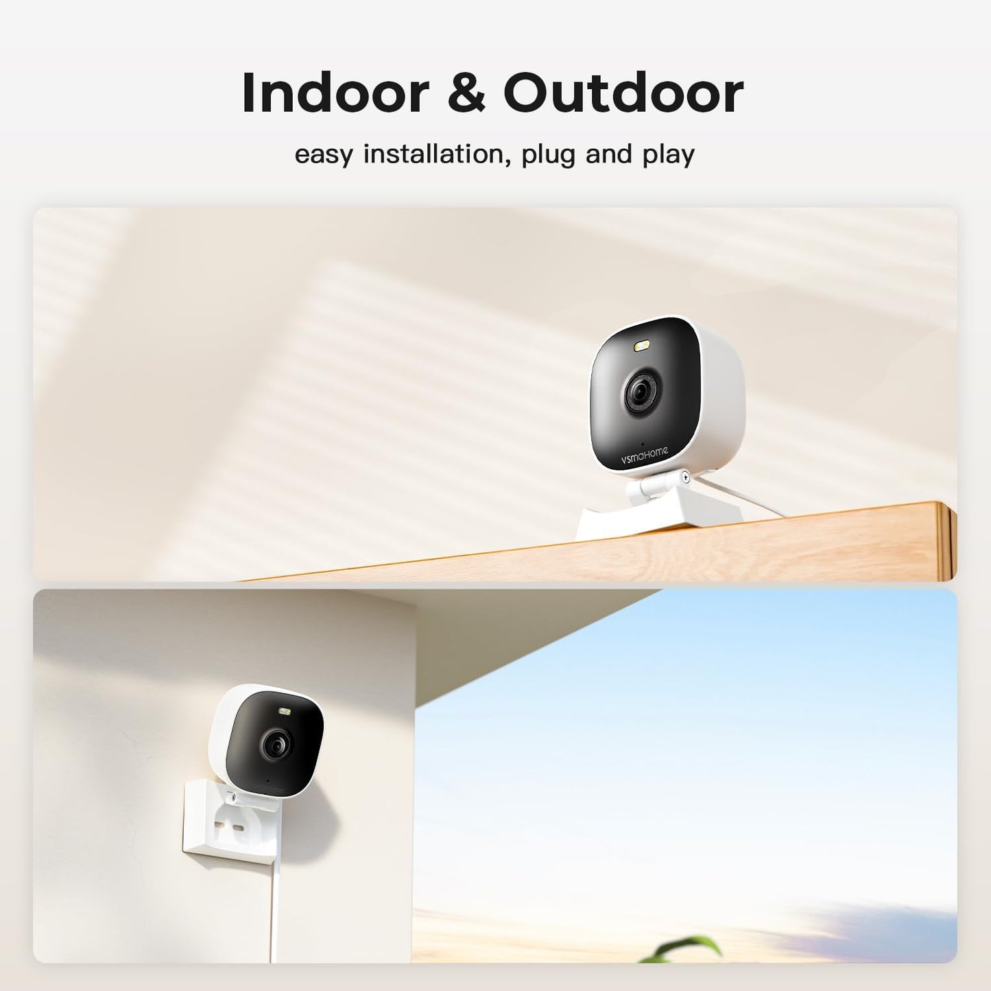 2K Cameras for Home Security,Indoor/Outdoor for Baby/Elder/Pet Monitor