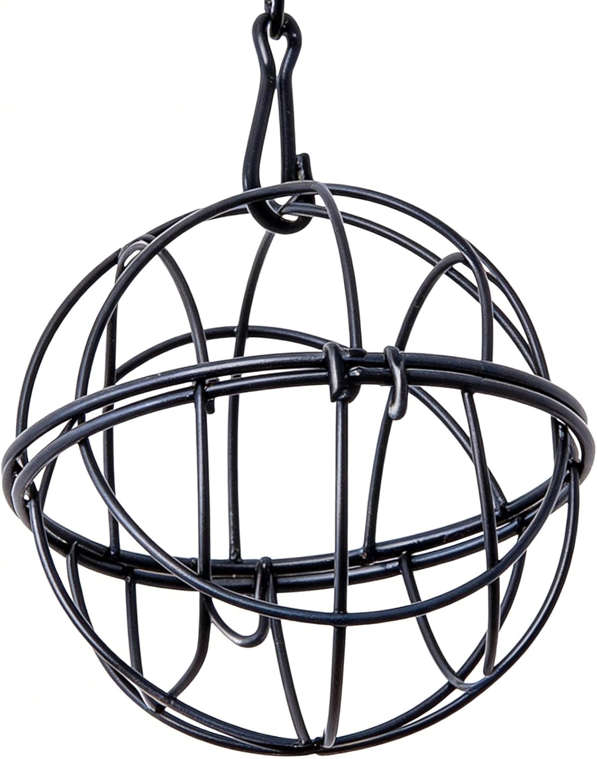 Weatherproof Bird Feeder - Metal Heavy Duty Sphere, Rust-Resistant Hanging Cage with Spiral Design, Decorative Suet Holder, Outdoor Ball Bird Feeders Food Station for Finches Robins Sparrows Backyard