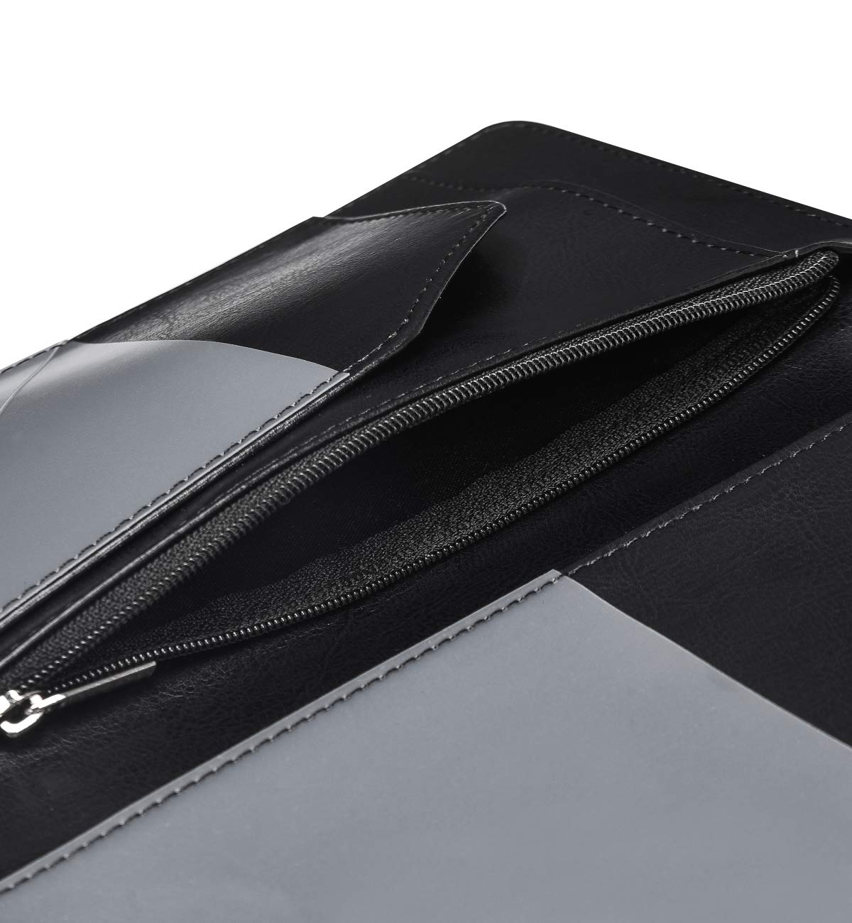 Server Books for Waitress - Leather Waiter Book Server Wallet with Zipper Pocket, Cute Waitstaff Organizer with Money Pocket Fit Waitress Apron（Classic Black）