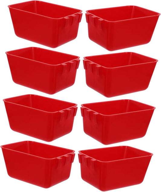 Milisten 8pcs Bird Cage Feeder Cups and Water Bowls for Birds and Chickens Plastic Easy to Install