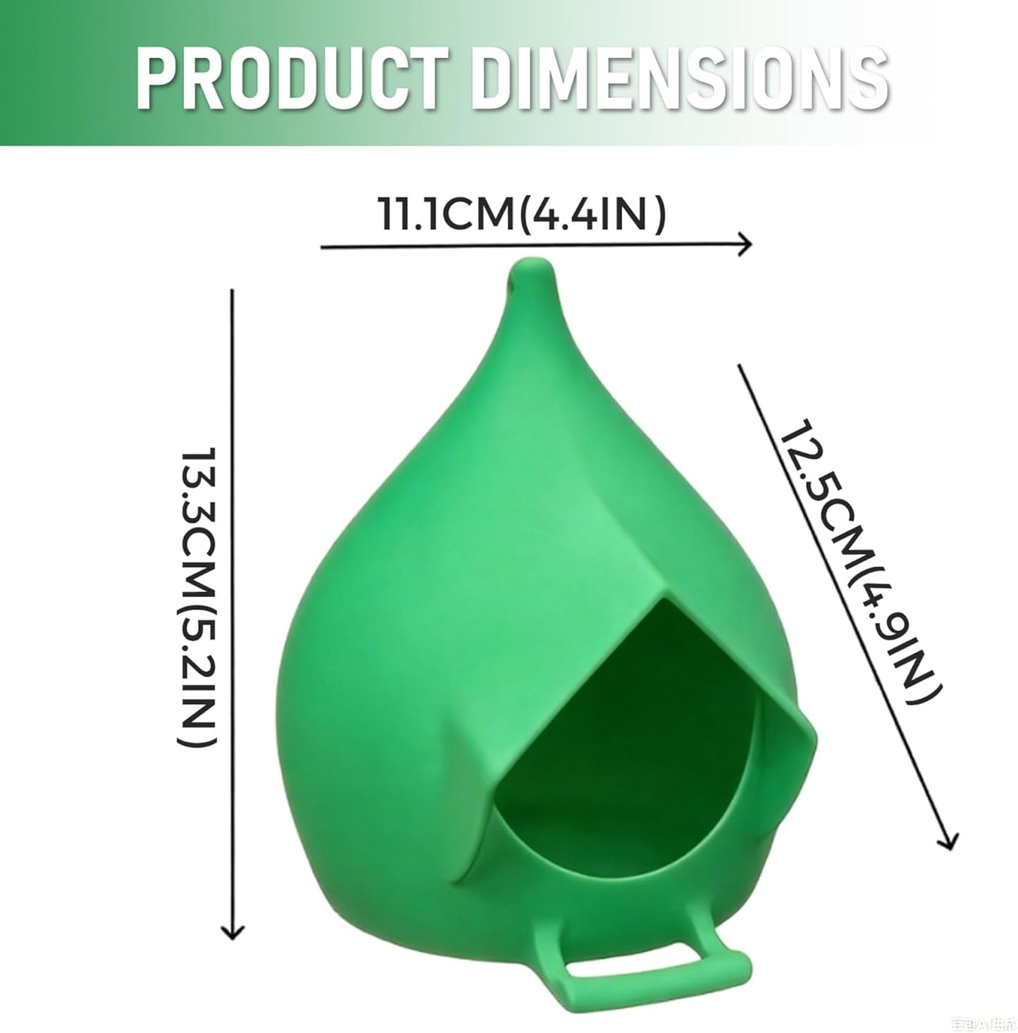 Hanging Bird Feeder, Open Design Wild Bird Feeders for Outdoor Garden, Decorative Birdfeeder with Stable Stand for Small Birds, Green
