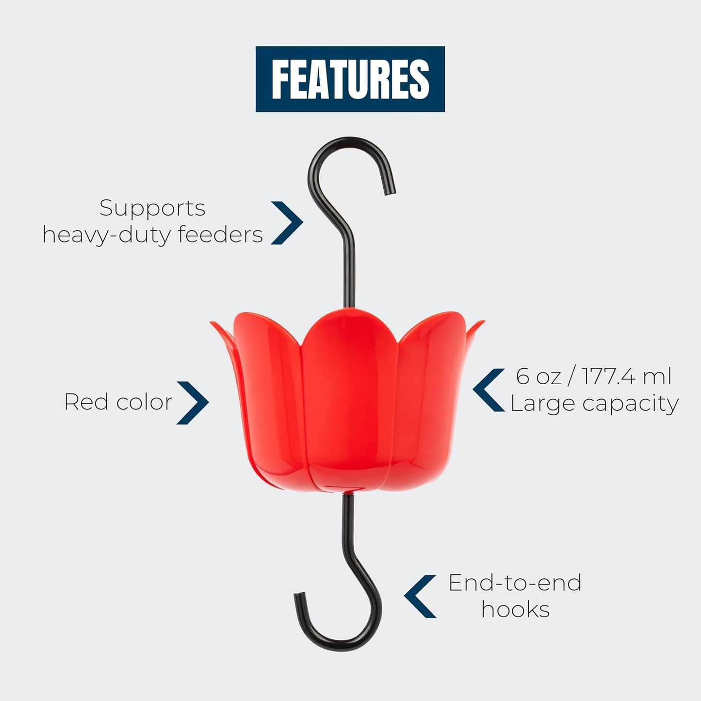 MEKKAPRO Ant Moat for Hummingbird Feeders - Heavy Duty Iron Ant Guard for Hummingbird Feeder, Ant Traps & Cups for Hummingbird Feeders, Easy to Install Hummingbird Ant Guard (6oz)
