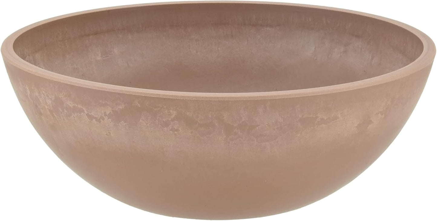 PSW Pot Collection M25TP 10-inch Plastic/Stone/Wood Composite Low Bowl