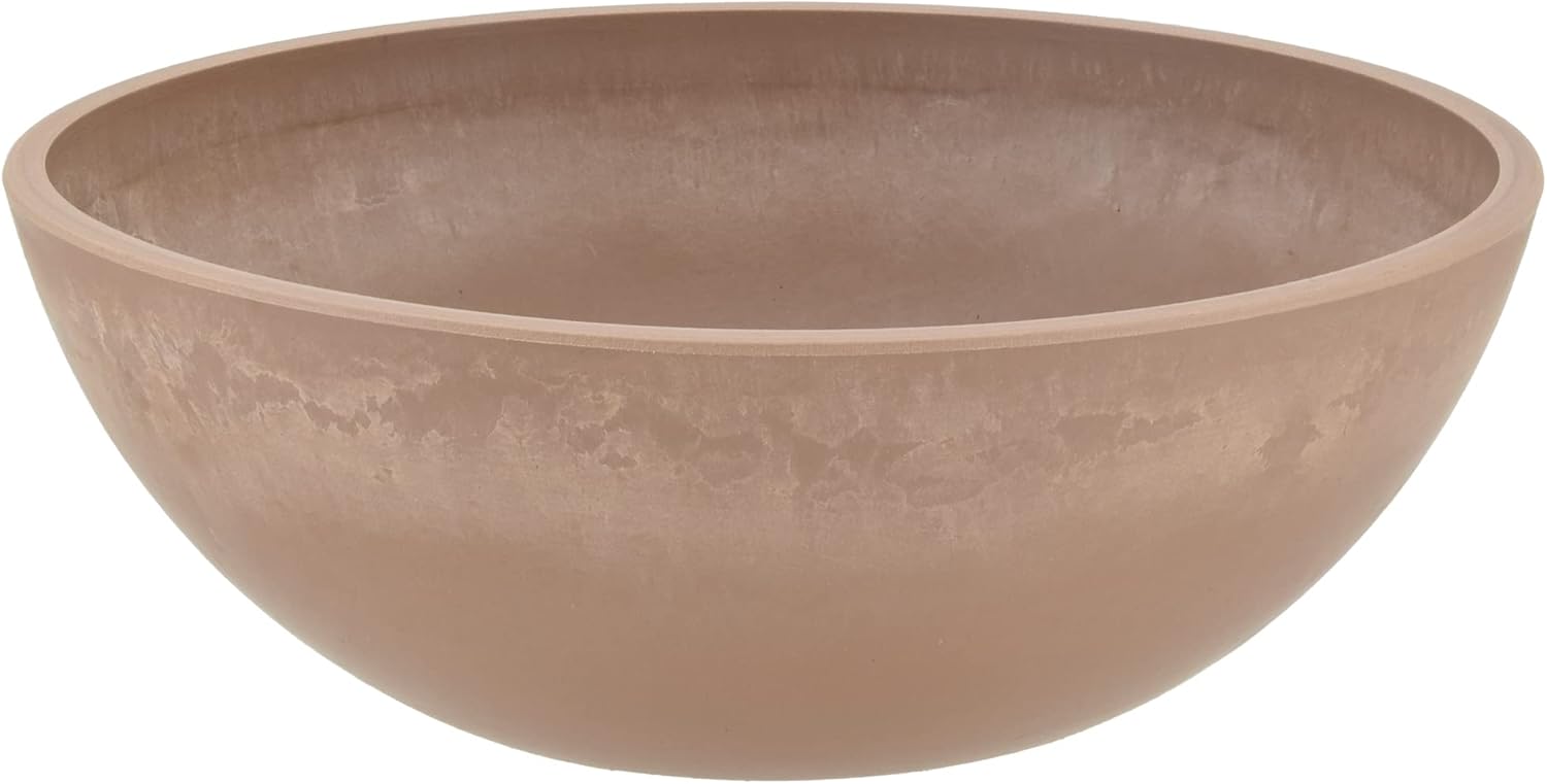 PSW Pot Collection M25TP 10-inch Plastic/Stone/Wood Composite Low Bowl