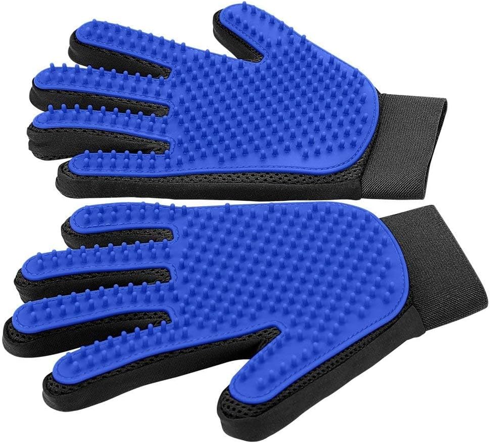 Upgrade Efficient Pet Hair Remover Gloves - Gentle Shedding Brushes fo