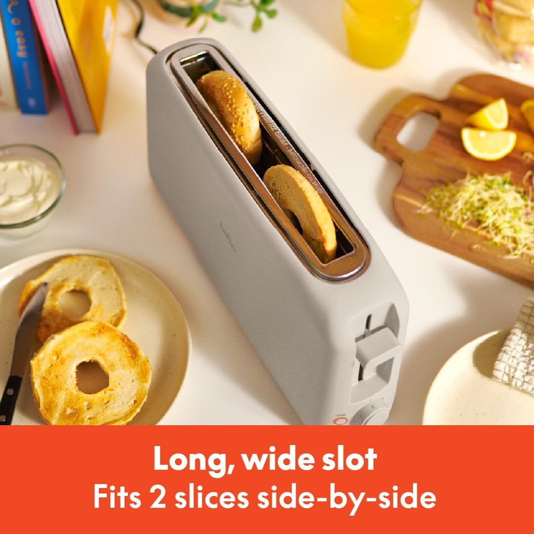 bella 2 Slice Slim Toaster, Fits-anywhere™ Kitchenware, 6 Setting Shad