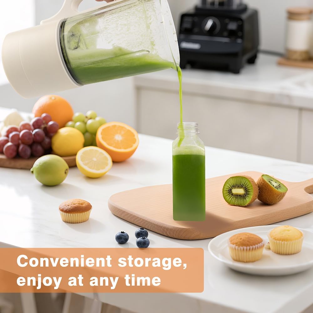 10 Pcs 12oz Plastic Juice Bottles With Caps, Reusable Food Grade Chear