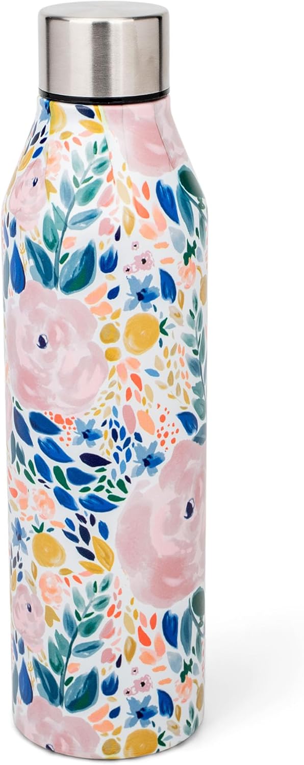 Mary Square SH00054 Enchanted Garden Pink Rose 17 ounce Stainless Stee