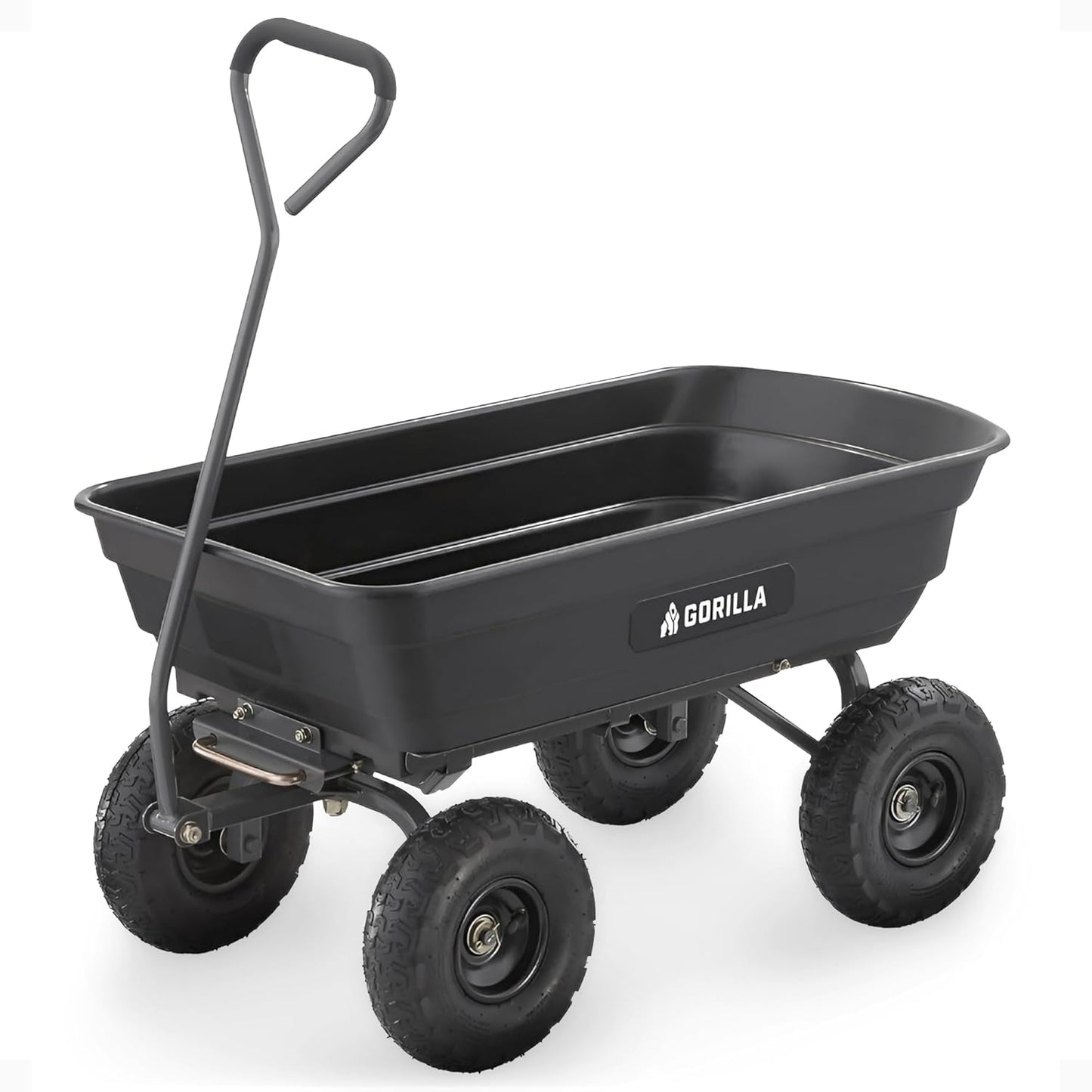 Gorilla Carts Poly Garden Dump Cart, 4 Cu Ft Tub, 600 lb Haul Capacity