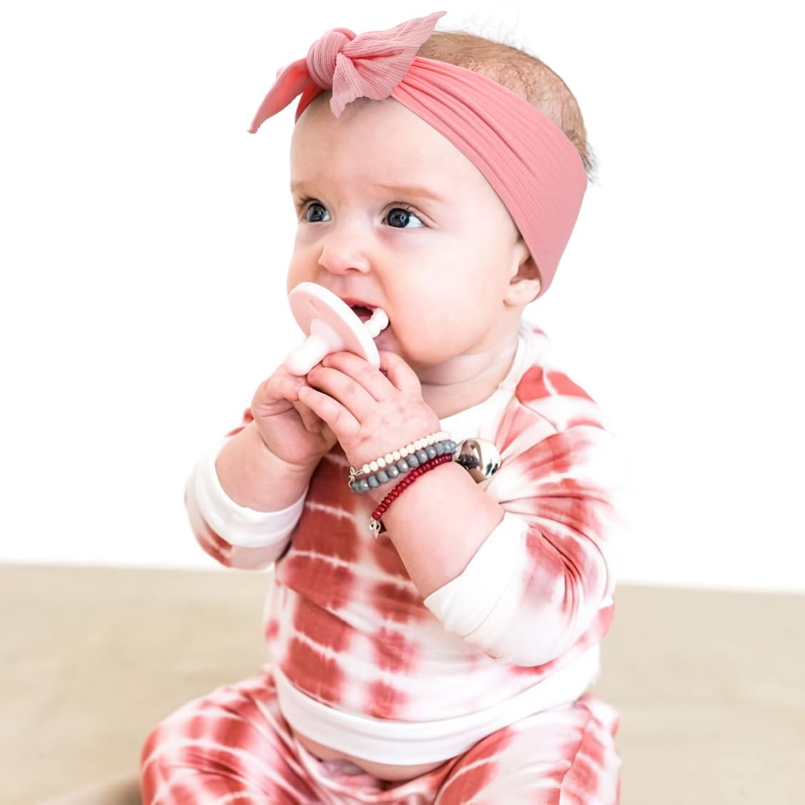 CÉLLOT 10 Colors Super Stretchy Soft Knot Baby Girl Headbands with Hai