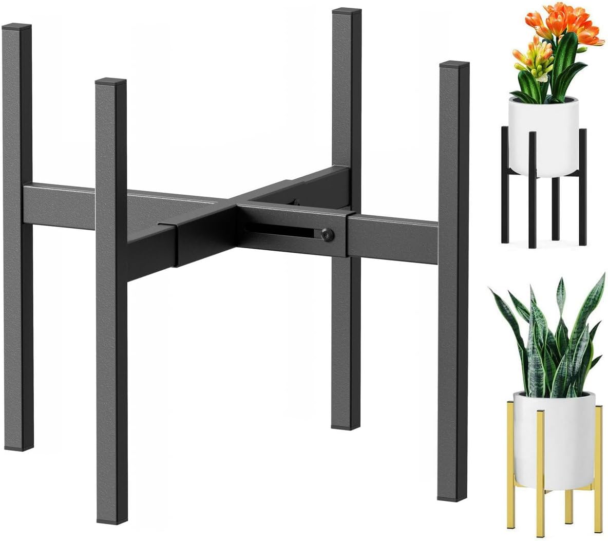 Metal Plant Stand, Adjustable Size Fits 10 12 13 14 15 16 Inches Large