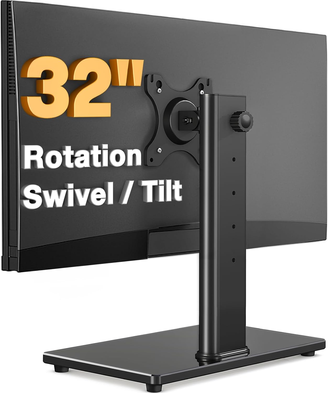 Single Monitor Stand VESA Mount for 13-32 Inch Screens, Free-Standing 