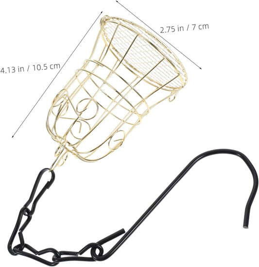 Milisten 2pcs Outdoor Bird Feeders Sturdy Wire Frame for Garden and Backyard Versatile Hanging Hummingbird Feeders for Various Bird Food Types