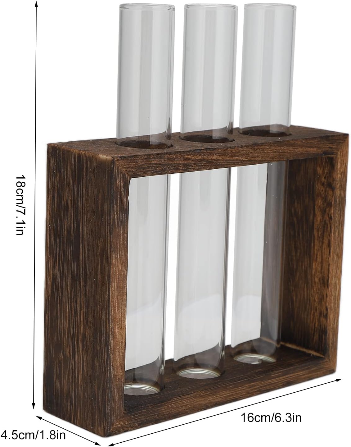 GLOGLOW Plant Propagation Station,Tiered Hydroponic Planters Pots with Wooden Stand and Glass Test Tubes, Home Decoration Vase and Gifts for Women Mom Plant Lovers Unique