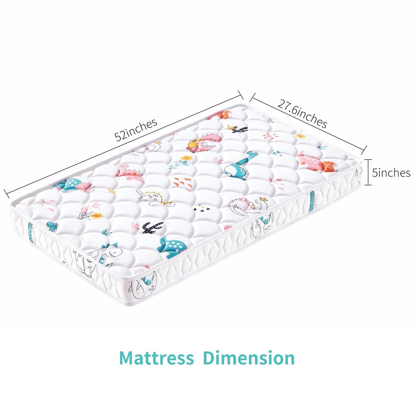 Premium 5" Crib Mattress and Toddler Mattress, Dual-Sided and Firm, Hypoallergenic Crib Mattress, Fits Standard Crib and Toddler Bed