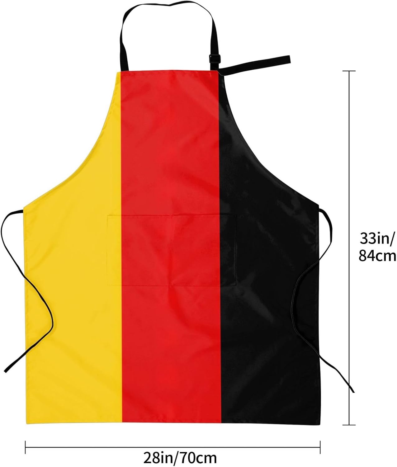 German flag print Waterproof chef's apron with pocket apron for kitchen cooking baking barbecue and gardening