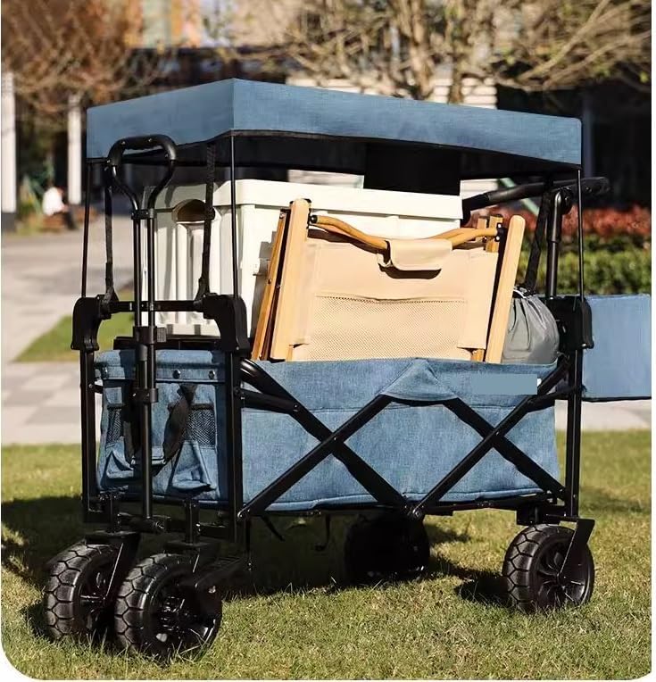 Collapsible Wagon Cart with Wheels Foldable Folding Wagons Carts Silen