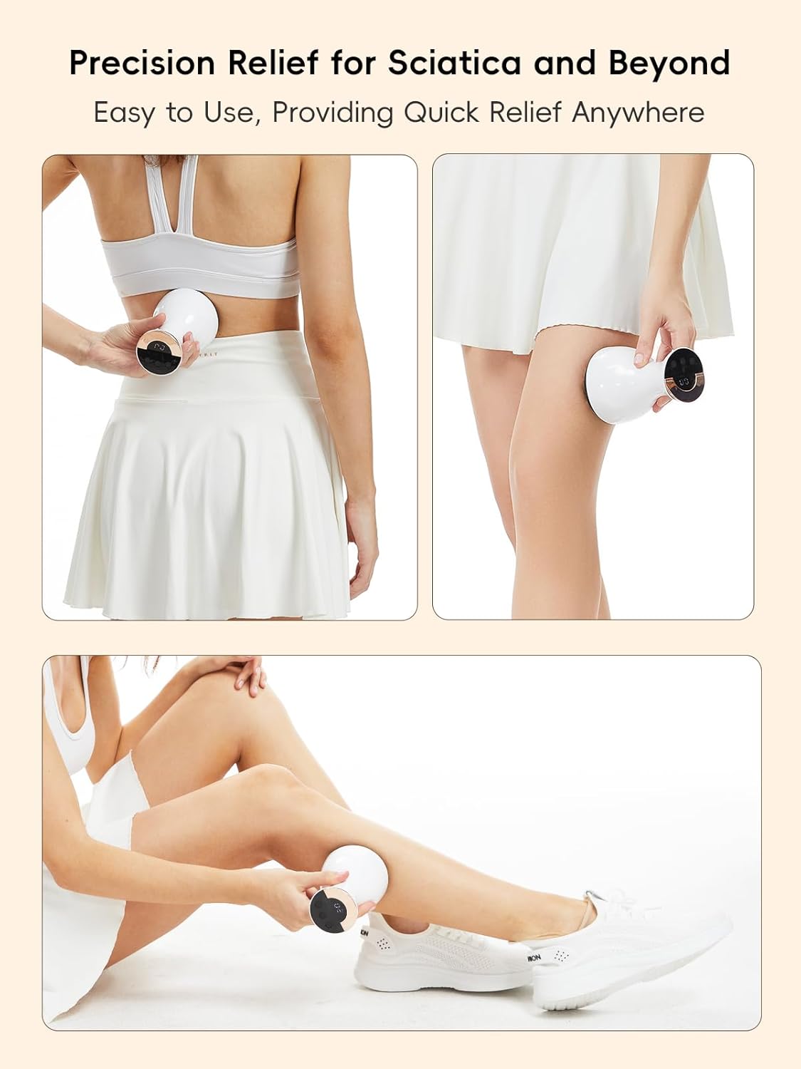 Sciatica Pain Relief Devices – Deep Tissue Massager with Multi-Mode Te