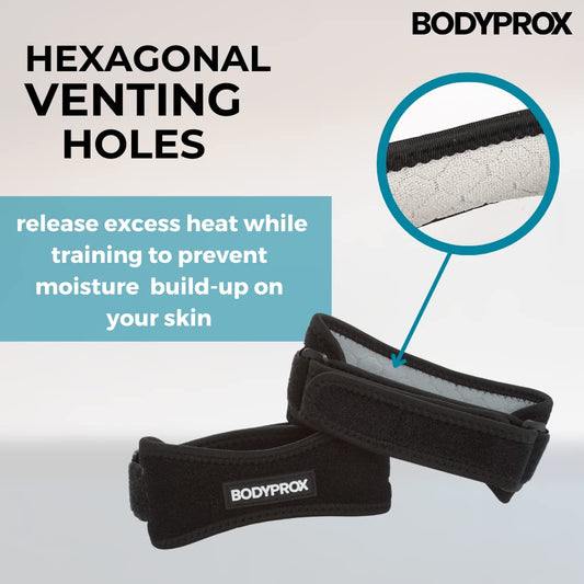 Bodyprox Patella Tendon Knee Strap 2 Pack, Knee Pain Relief Support Br