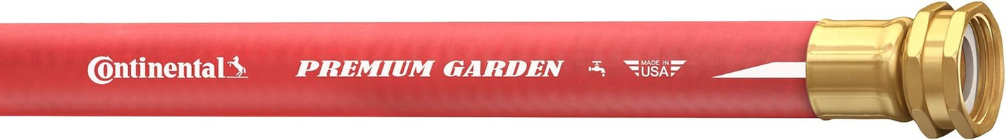 Continental Premium Garden Red Heavy Duty Hot Water Garden Hose, 5/8in