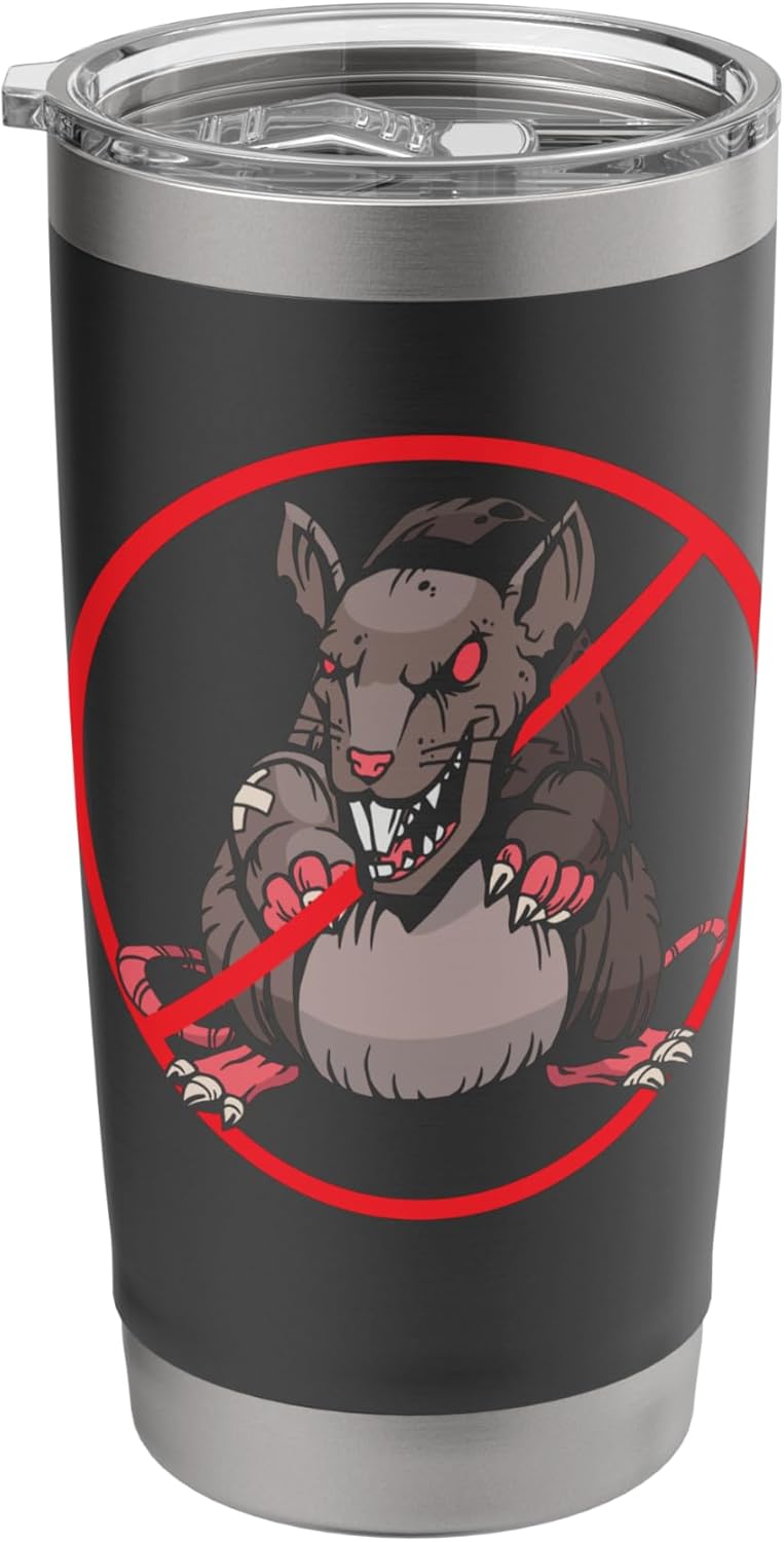No Rat Sign Exterminator Animal Control Pest Control Stainless Steel Insulated Tumbler