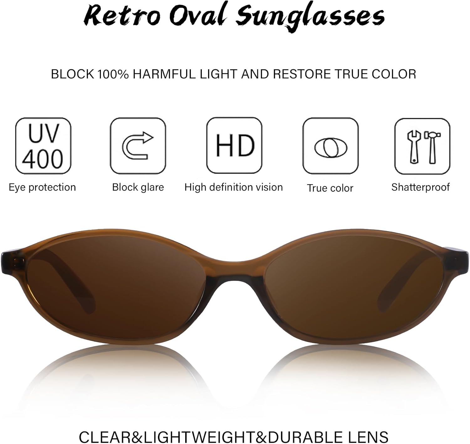 Retro Oval Cat Eye Sunglasses for Women Y2k Designer Trendy Narrow Sha