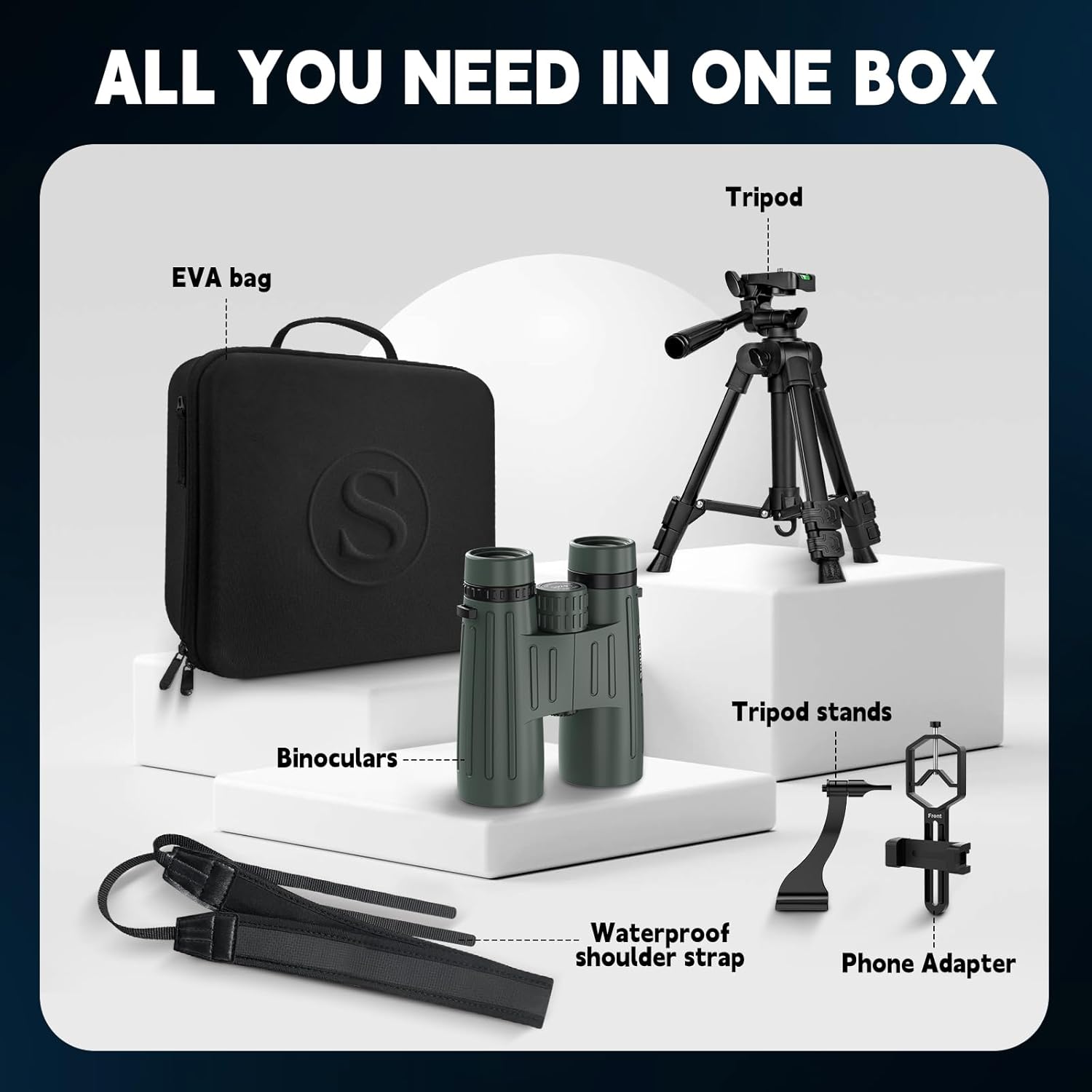 14x45 Binoculars for Adults High Powered-Binoculars for Hunting with C