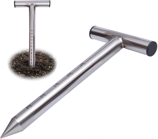 Dibbler Gardening Tool Stainless Steel, Hand Dibber Seed Planter Tool,