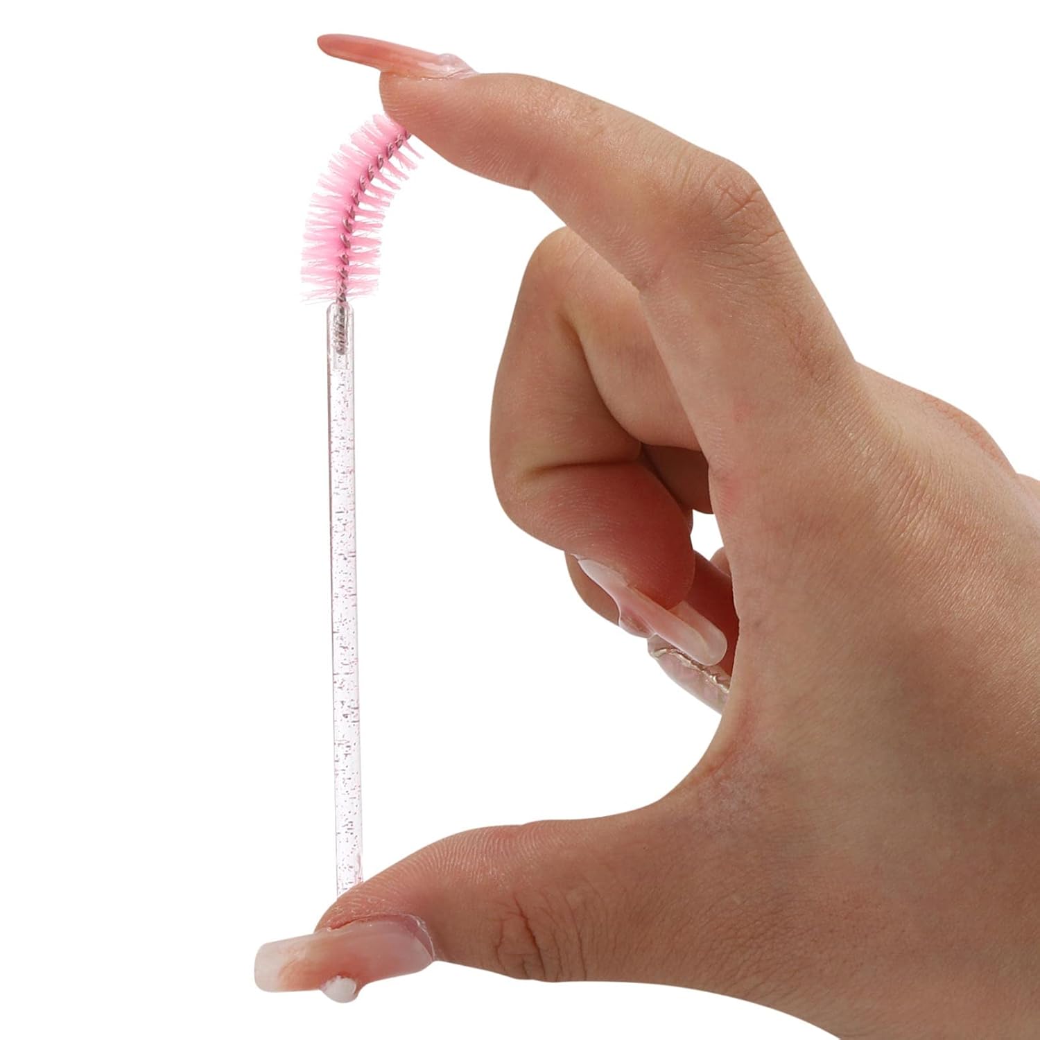 100 Pcs Disposable Mascara Wands, Crystal Eyebrow Spoolies Brush for E