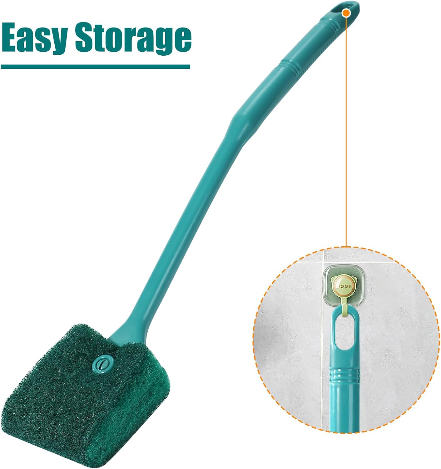 AQUANEAT Fish Tank Cleaning Tools, Aquarium Double Sided Sponge Brush,