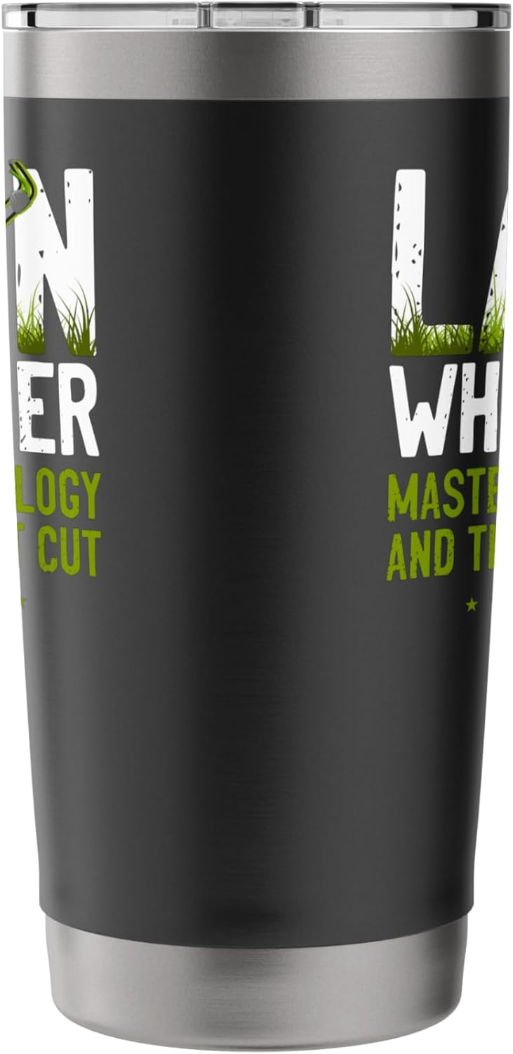 Lawn Mower Mowing Dad Father Landscaper Vintage Lawn Stainless Steel Insulated Tumbler