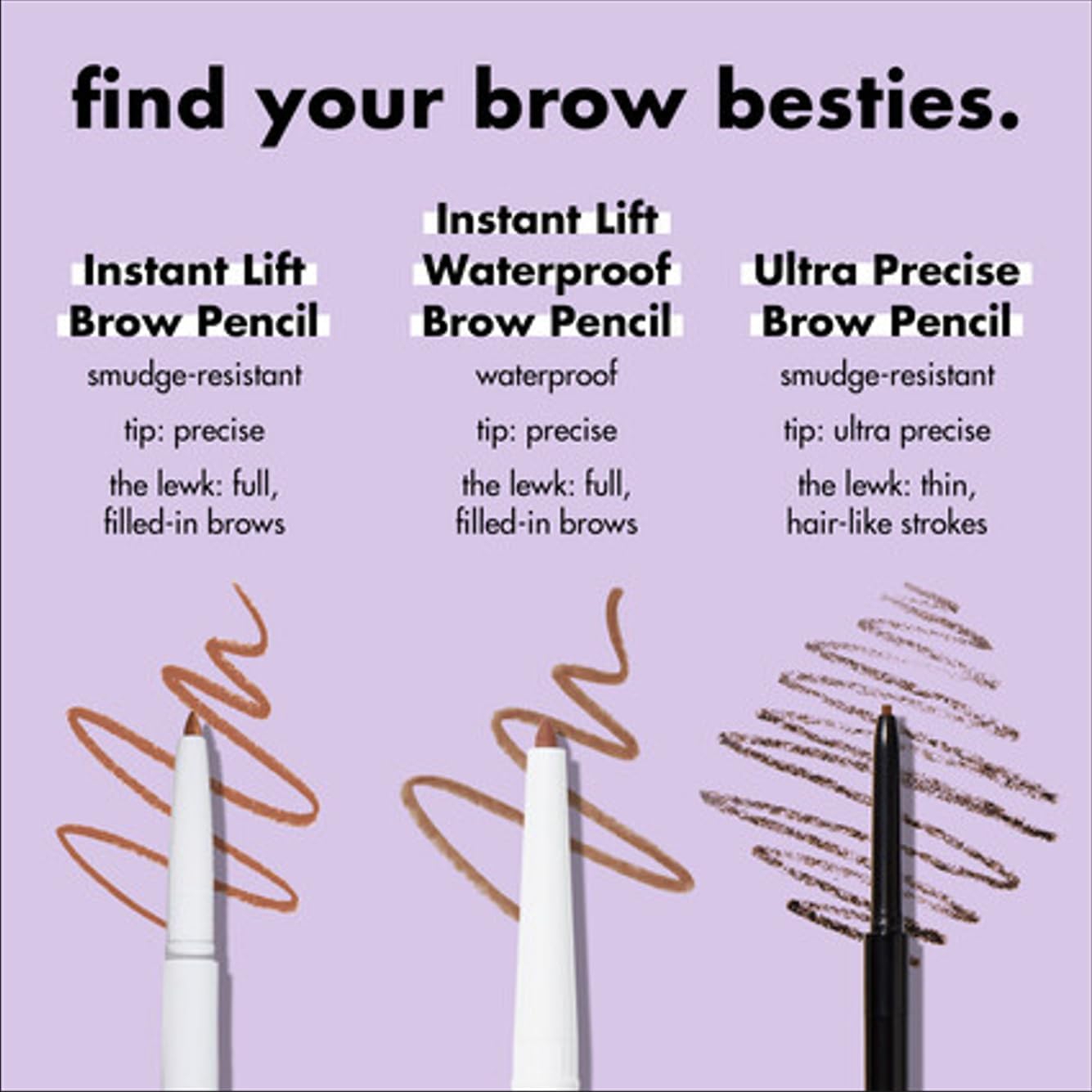 e.l.f. Instant Lift Brow Pencil, Dual-Sided, Precise, Fine Tip, Shapes