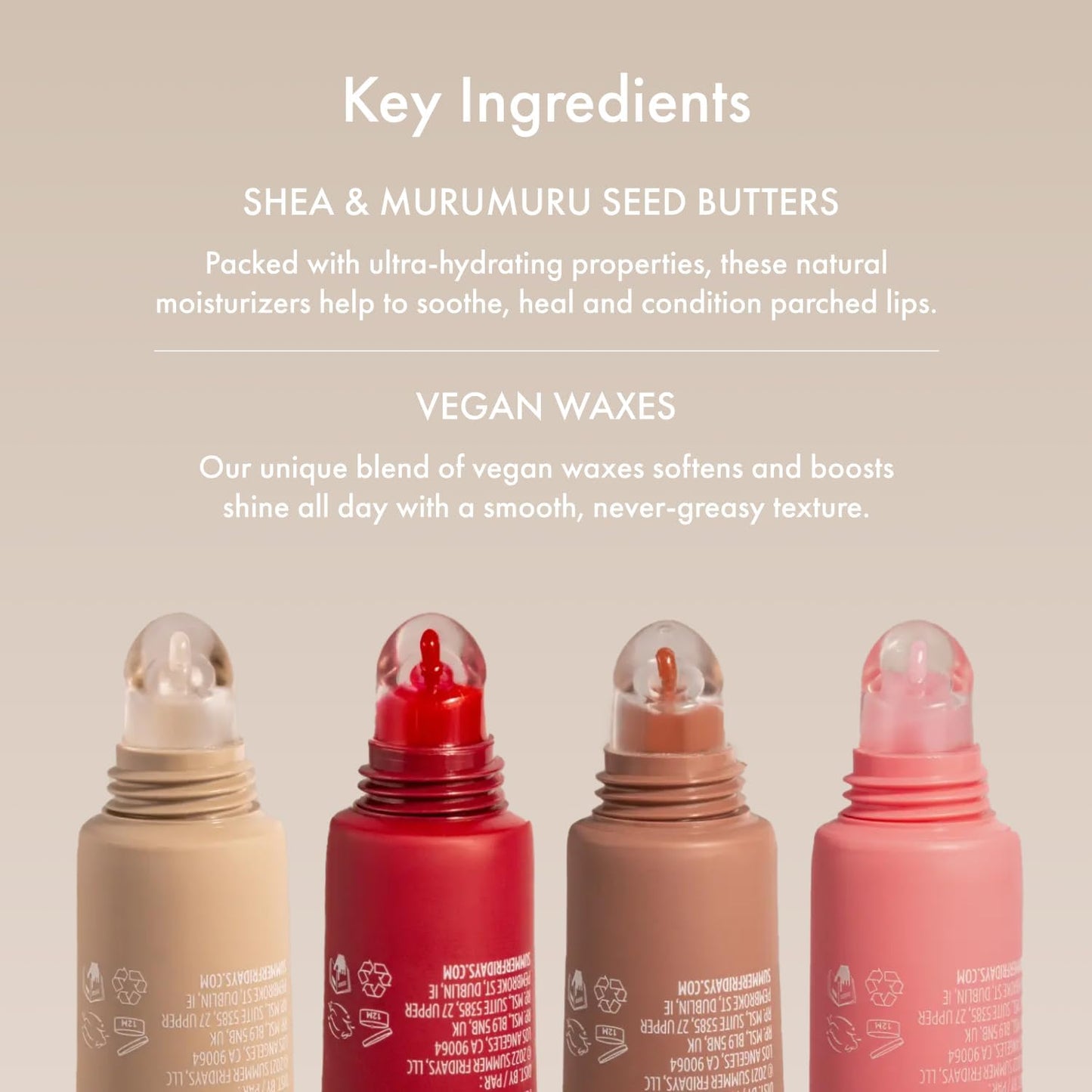 Summer Fridays Tinted Lip Butter Balm - Conditioning Vegan Lip Balm fo