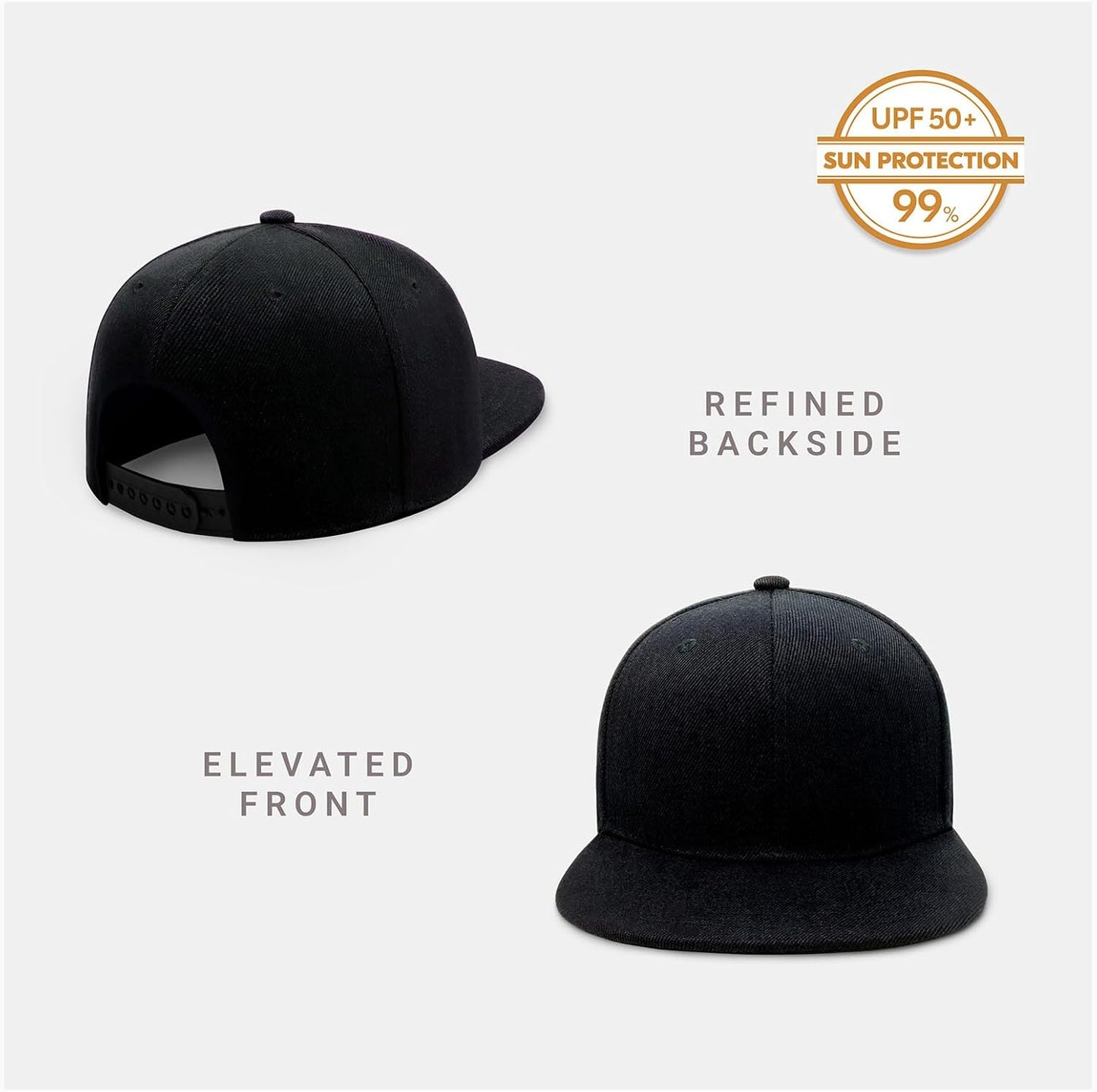 CHOK.LIDS Flat Bill Visor Classic Snapback Hat Blank Adjustable Brim H
