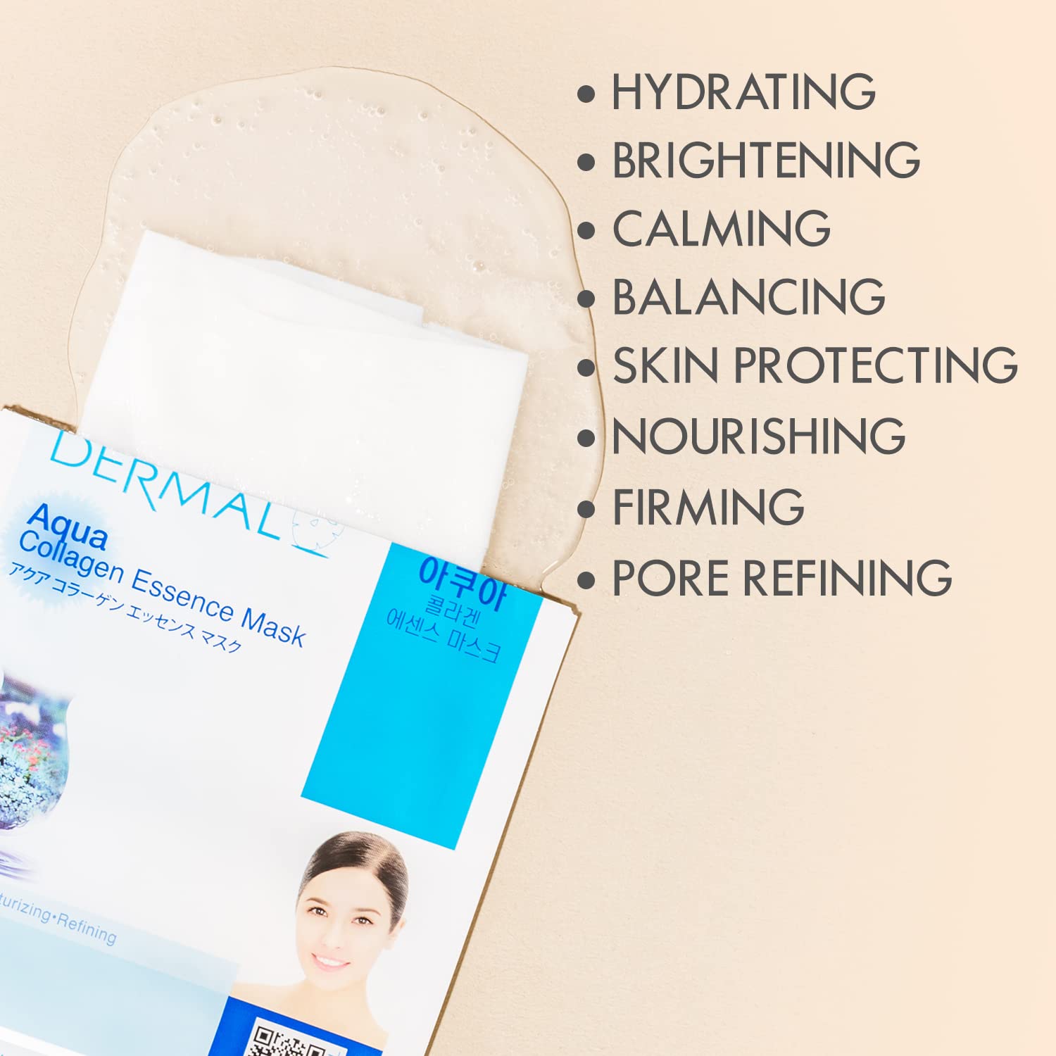 DERMAL Korean Collagen Face Mask 32 Combo Pack A+B Set – Hydrating & S