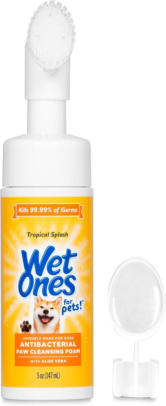 Wet Ones for Pets Antibacterial Dog Paw Cleaner with Built-in Scrubber