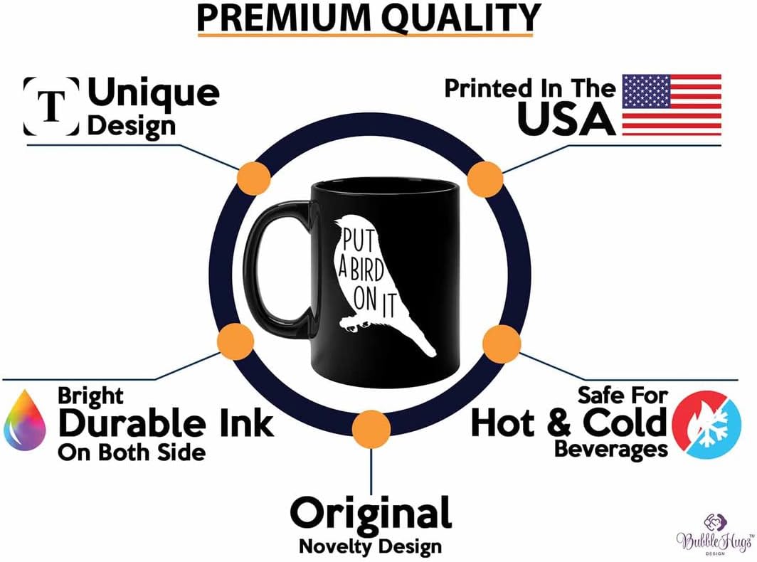 Bird Lover Coffee Mug 11oz Black - Put a bird on it - Hummingbird Nest