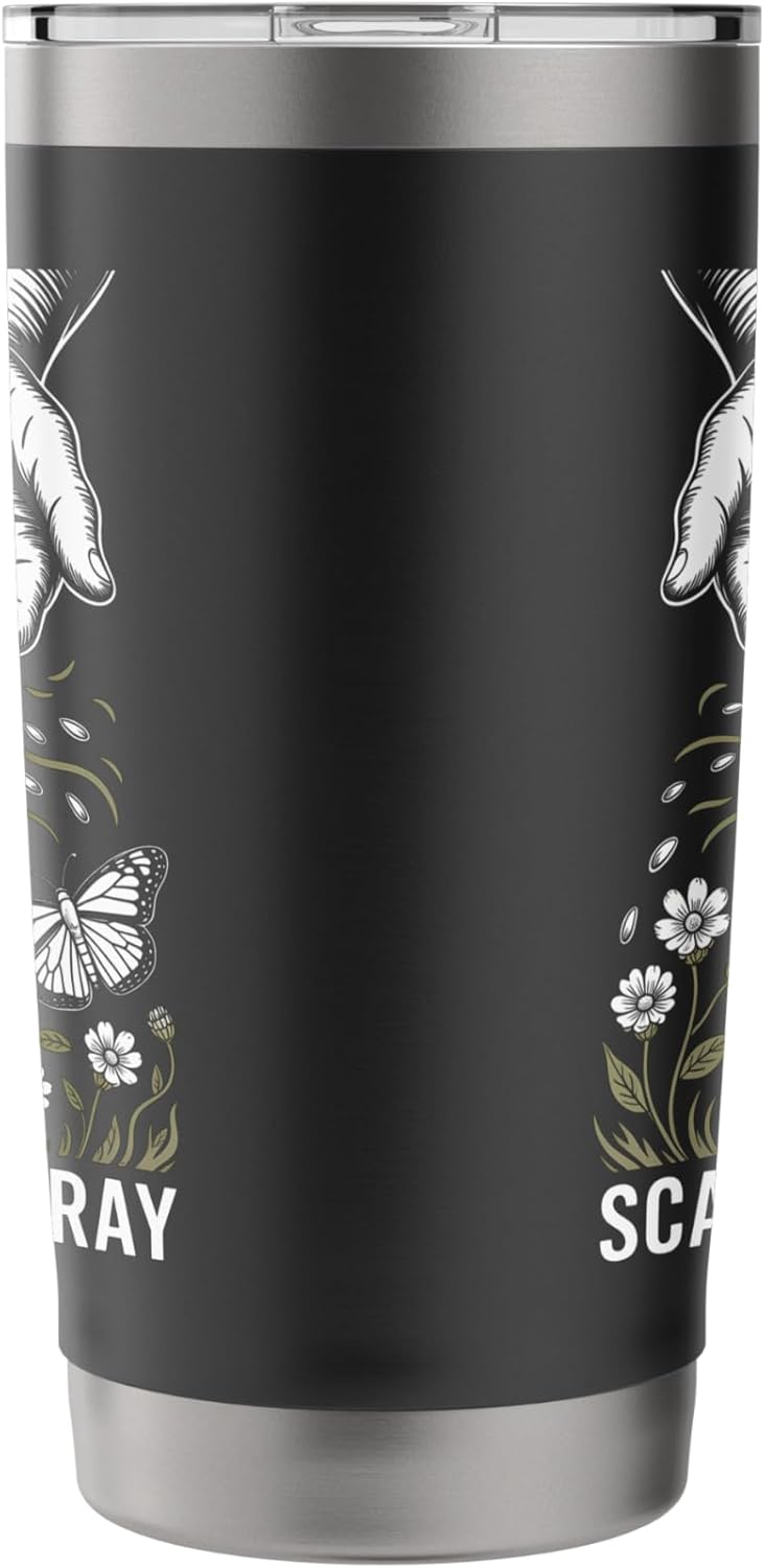 Scatter & Pray Wildflower Seed Bombing Garden Design for Stainless Steel Insulated Tumbler