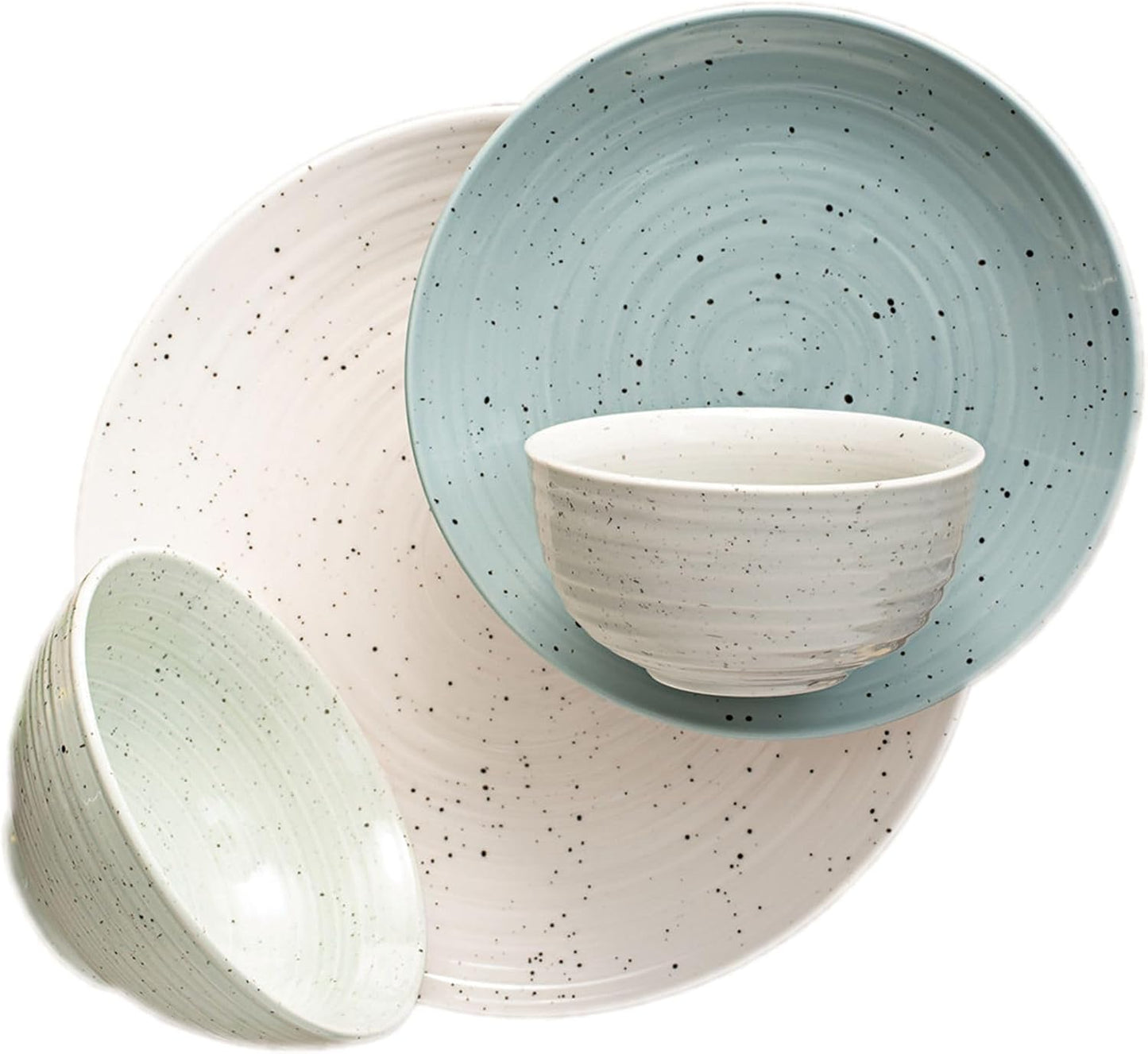 Sango Siterra Artist's Blend 16-Piece Stoneware Dinnerware Set for 4, 