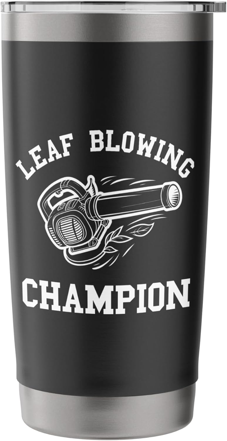 Leaf Blower Kids Funny Mens Landscaping Lawn Care Work Yard Stainless Steel Insulated Tumbler