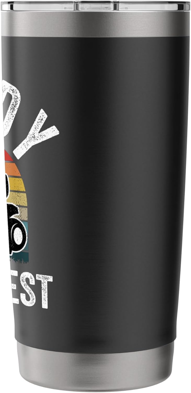 Daddy Mows Best Funny Gardener Lawn Care Father's Day Stainless Steel Insulated Tumbler